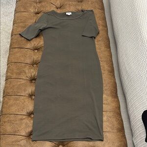 Olive Green Midi Dress